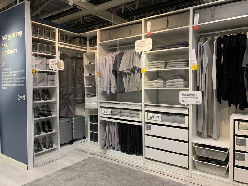 IKEA PAX gardırop çözümleri showroom uygulaması